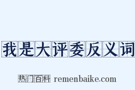 我是大评委反义词是什么意思的图片